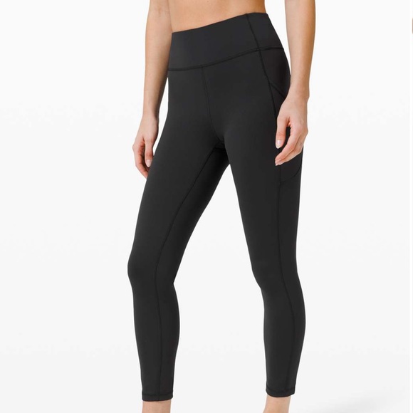 lululemon athletica Pants - Lululemon Invigorate Leggings Tights Black High Rise Side Pockets Everlux 6